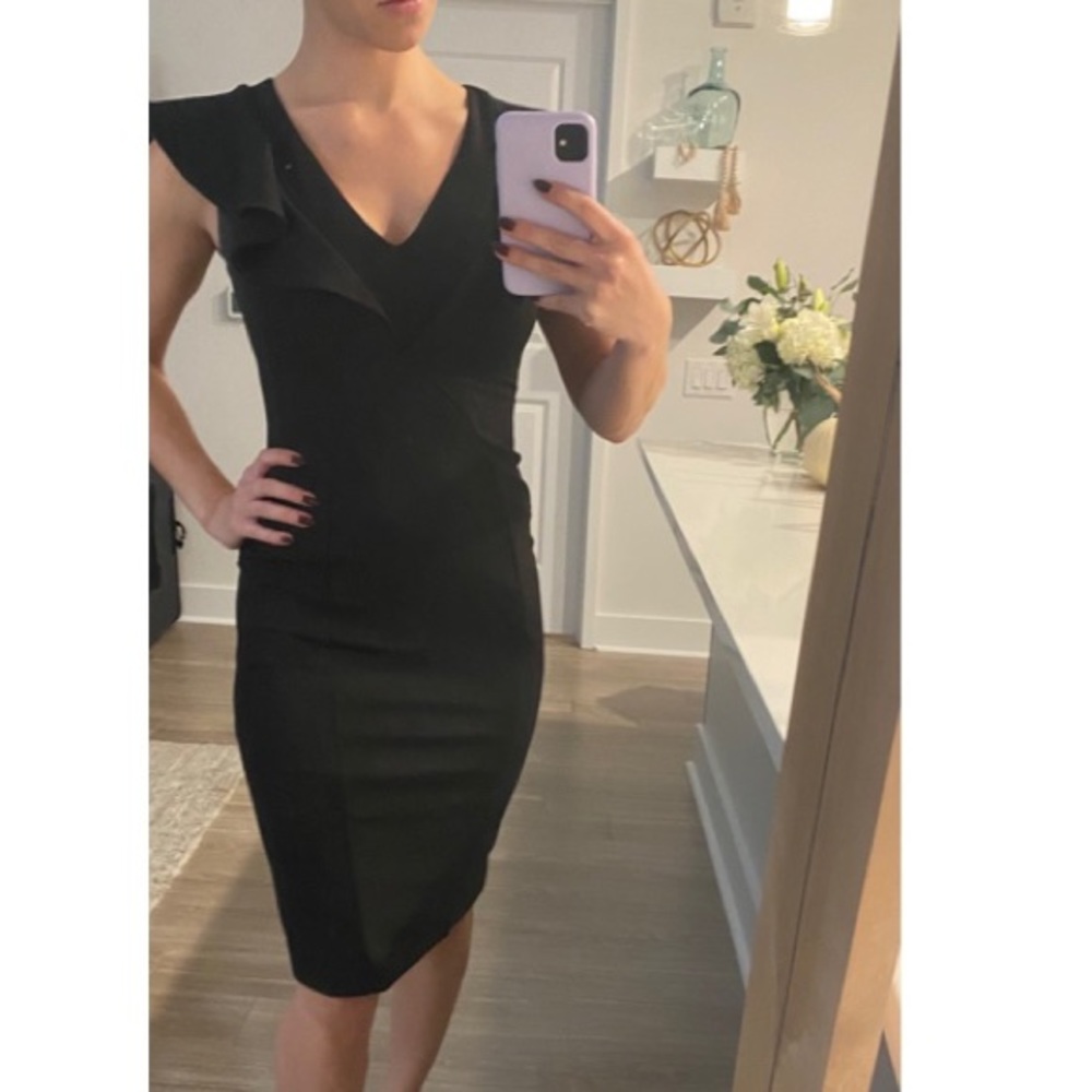 Black dress with fab ruffle detail